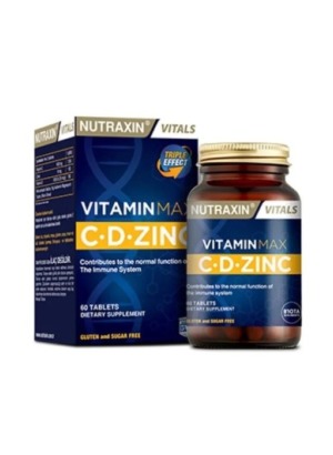 Nutraxin Vitamin Max C + D Zinc 60 Tablet