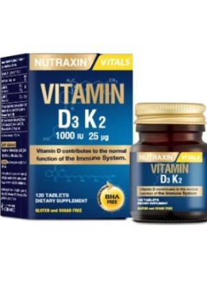 Nutraxin Vitamin D3K2 1000 IU 120 Tablet