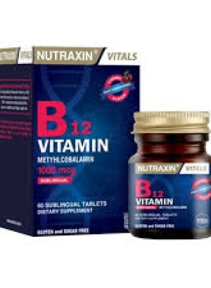 Nutraxin B12 Vitamin 60 Dil Altı Tablet