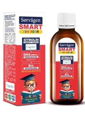 Sorvagen Kids Sıvı Form Sitikolin Dha Omega 3 Norveç Balık Yağı ve B12 150 ml